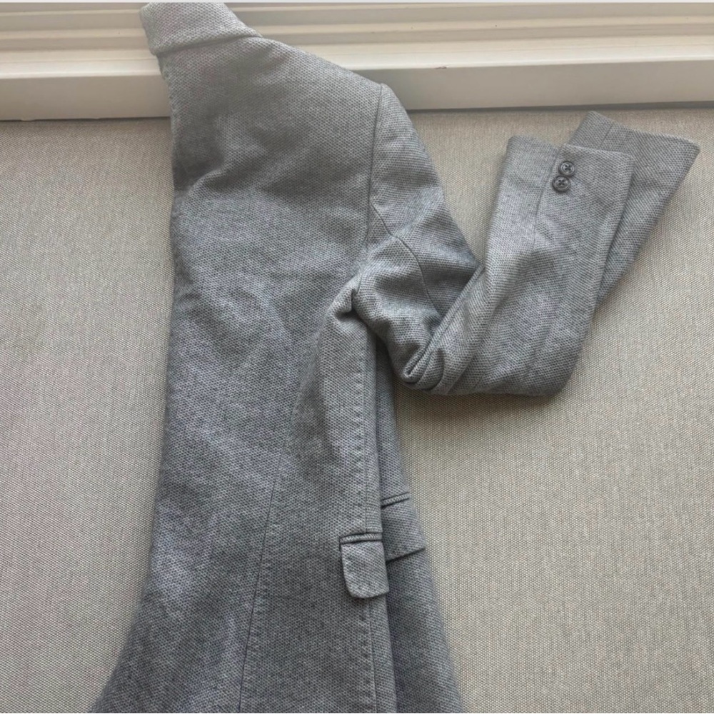 Grey Wool Blend Tailored Blazer - Picture 4 of 5